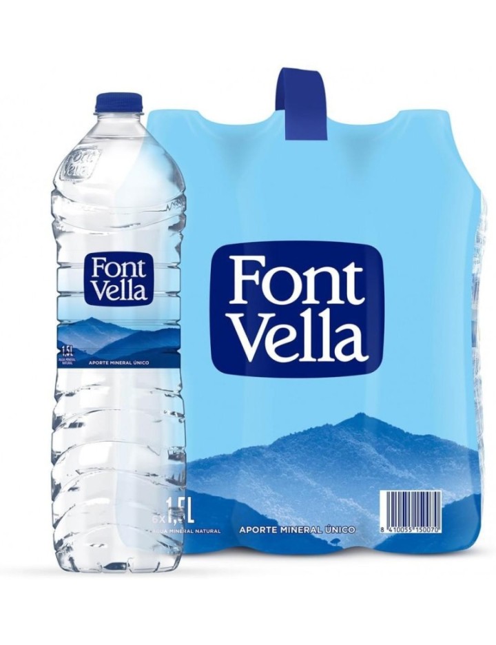 pack 6 bot. agua font vella 1.5 l.