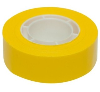rollo cinta adh. apli col. amarillo 19x33