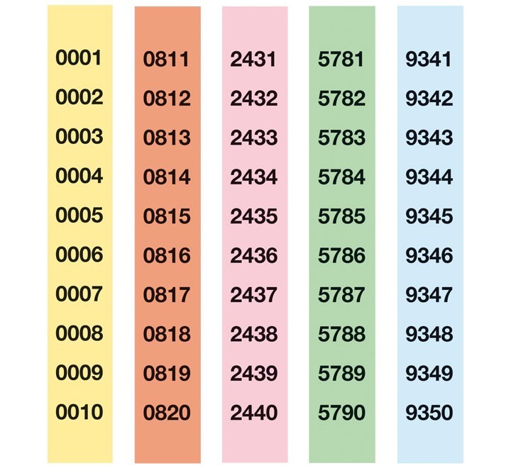 talon. apli tira rifa colores a 980/5 210x30 13109