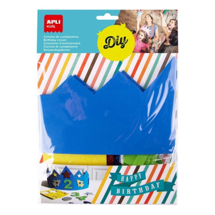 bl. 1 und corona cumpleanos goma eva azul