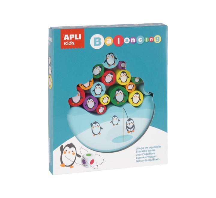 juego equilibrio apli kids pinguinos madera