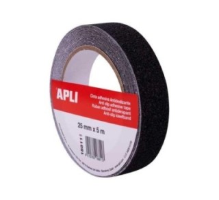 cinta adh. apli antidesliz 25mmx5m negro