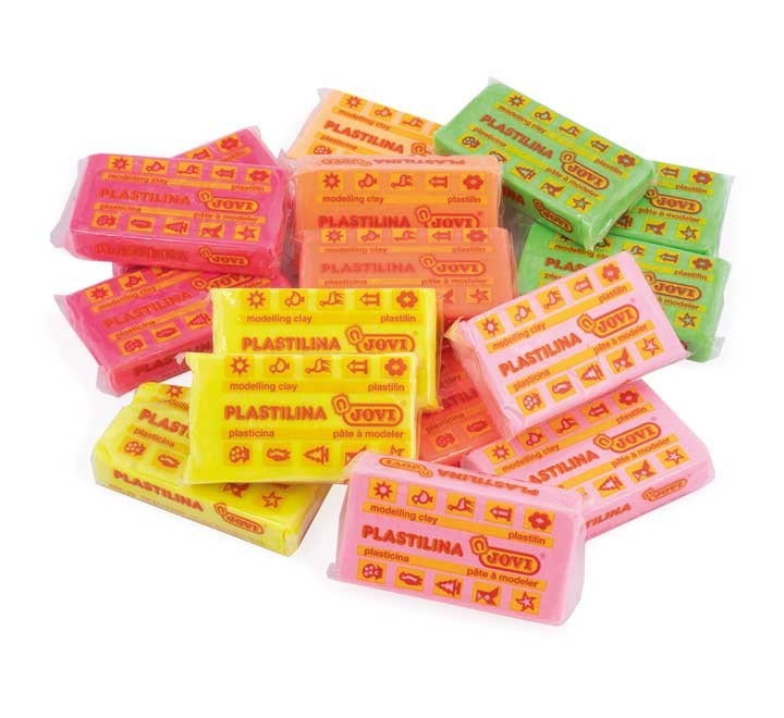 c. 30u plastilina jovi 50gr neon stdo 70f