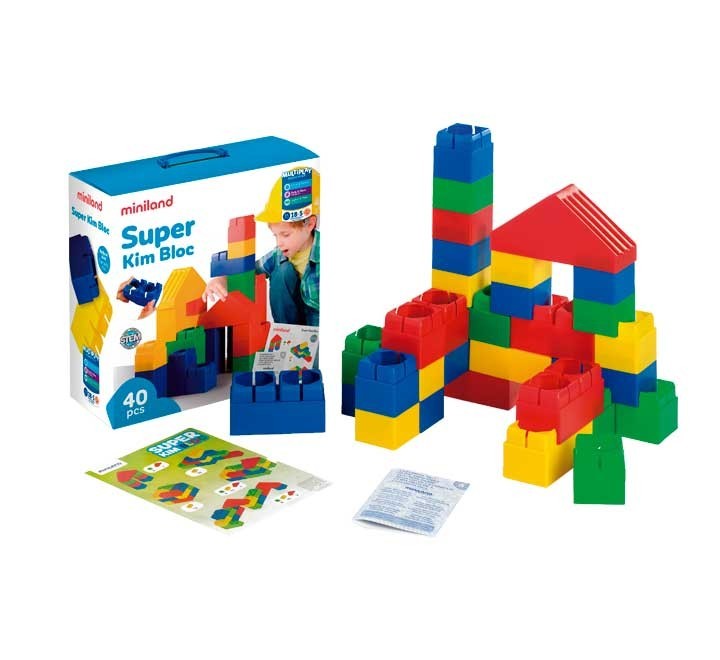 caja 40 piezas miniland super kim bloc 32470