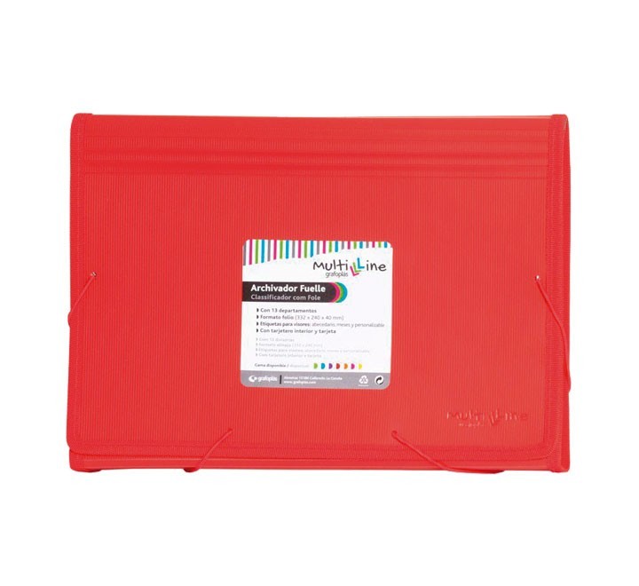 carp. clasif grafoplas multiline 13div pp fo rojo