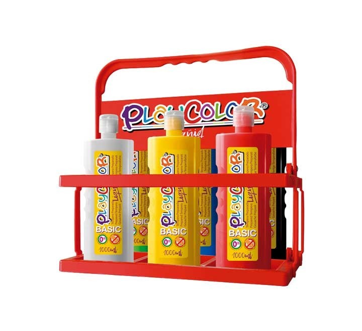 basket 6 b. erg. tempera liq. playcolor 1000ml std