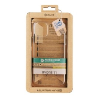 muvit funda muvit recycletek antibacteriana para apple iphone 11 transparente