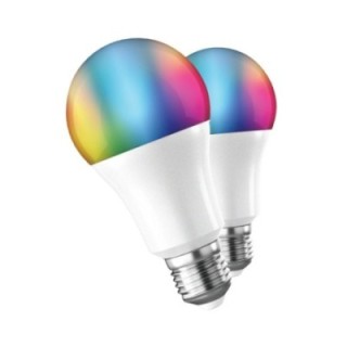 muvit bombilla muvit io a60 e27 9w rgb pack 2 unidades