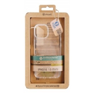 muvit funda muvit recycletek para apple iphone 13 mini antibacterias transparente
