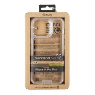 muvit funda muvit shockproof 2m para apple iphone 14 pro max transparente