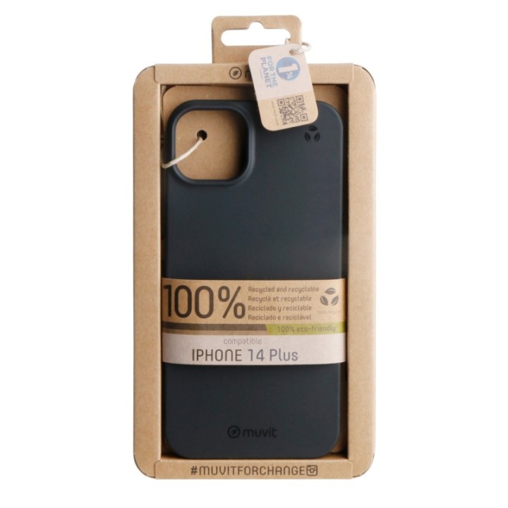 muvit funda muvit recycletek para apple iphone 14 plus negra