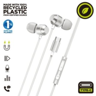 muvit auriculares magneticos muvit m32 usb tipo c blanco