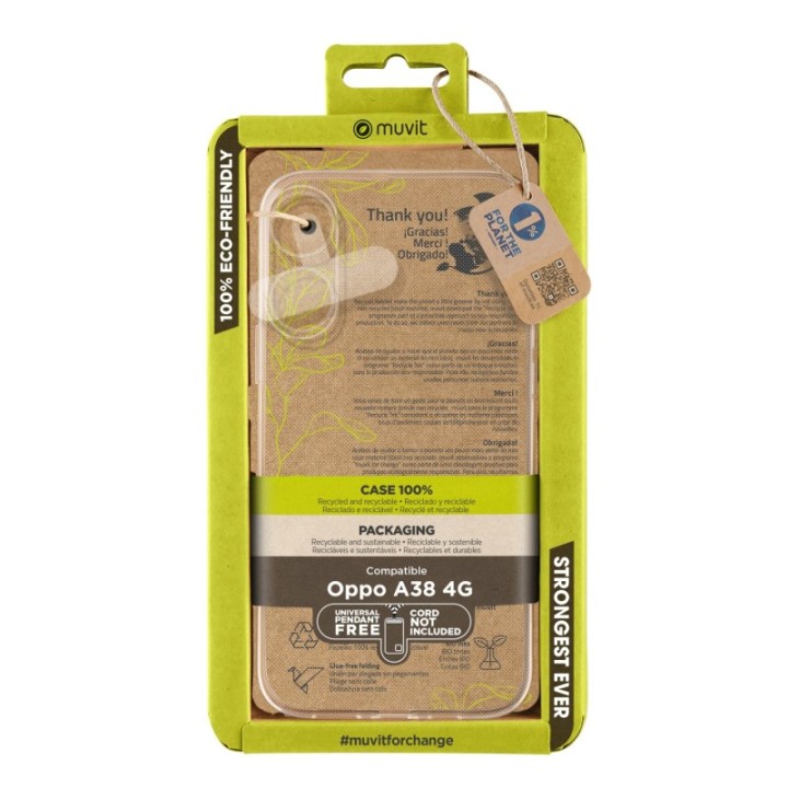 muvit funda muvit recycletek para oppo a38 4g transparente
