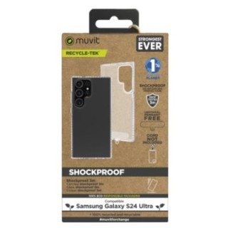 muvit funda muvit shockproof 2m para samsung galaxy s24 ultra transparente