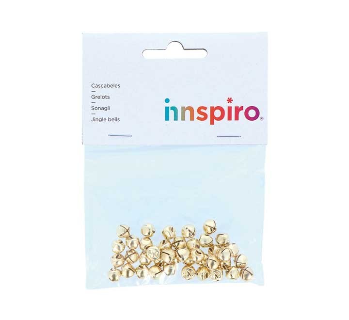 b. 40 cascabeles innspiro metal 8mm oro