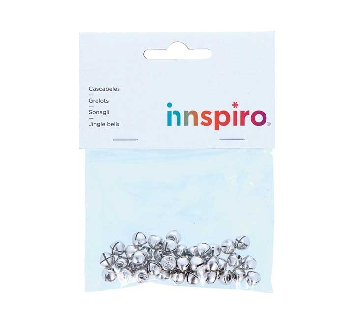 b. 40 cascabeles innspiro metal 8mm plata