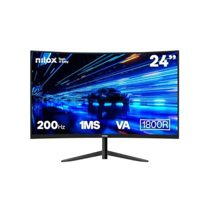 nilox nxm24crv2001 monitor 24va200hz hdmi dp curv