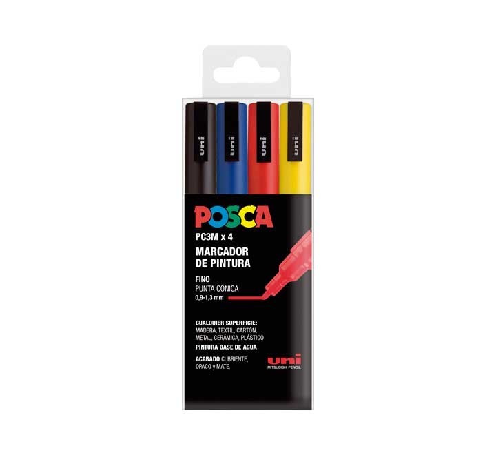 est. 4 marca. uniball posca basic pc3m/4c stdo