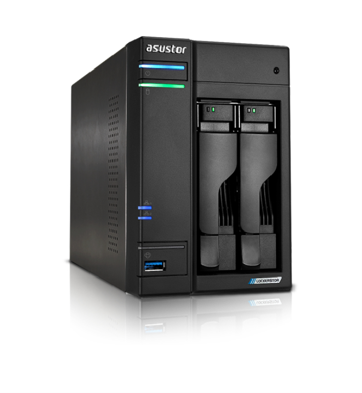 asustor servidor nas asustor tower 2 bay quad   core 2.0ghz cpu dual 2.5gbe ports 4gb ram ddr4