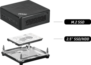 msi adaptador hdd para mini ordenador msi cubi n 8gl ms   b17111 negro