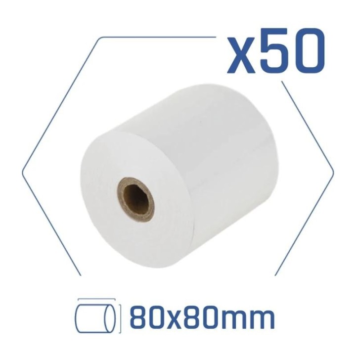 iggual caja 50 rollos papel t?rmico sin bpa 80x80