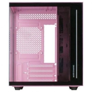 mars gaming caja ordenador mars gaming mcviewp matx cristal templado rosa