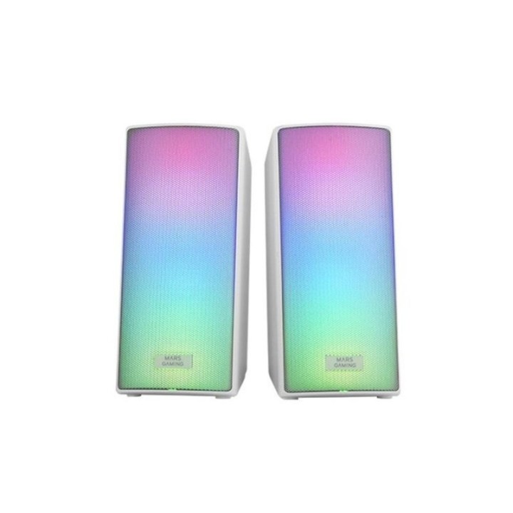 mars gaming altavoces mars gaming 2.0 msrgb2 blanco