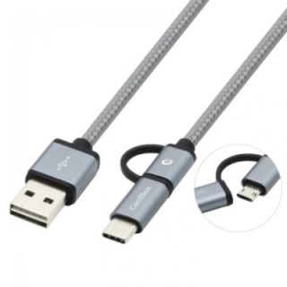 coolbox cable multi usb 2.0 coolbox carga mas datos micro usb usb tipo c usb tipo a 1m gris