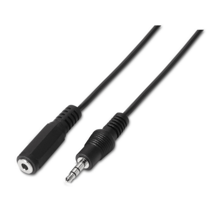 cable audio aisens estereo jack 3.5 m jack 3.5 h negro 1.5m