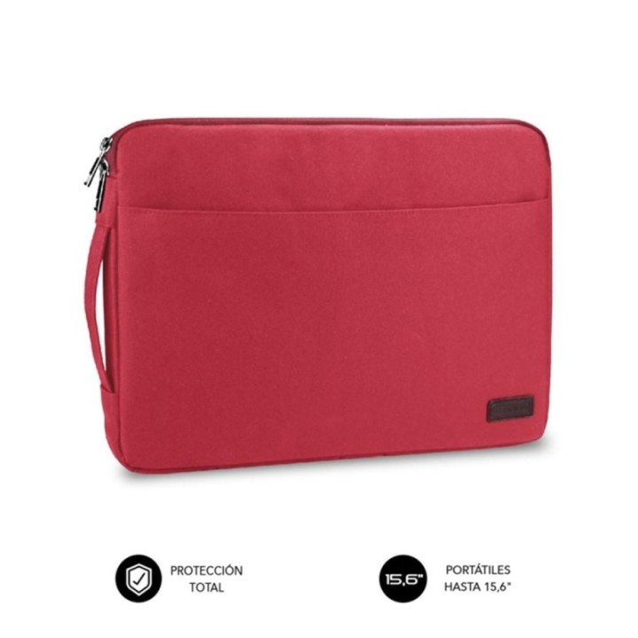 subblim funda subblim urban laptop sleeve para portatil 15.6 pulgadas rojo