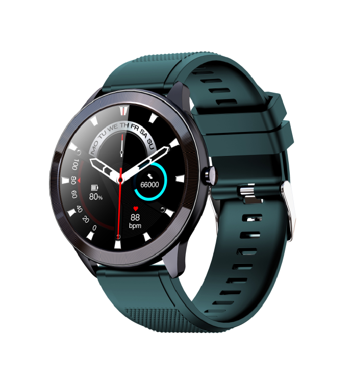 smartwatch leotec 1,28 multisport wave verde pantalla redonda