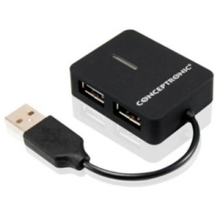 conceptronic hub externo conceptronic usb 2.0 4 puertos compacto
