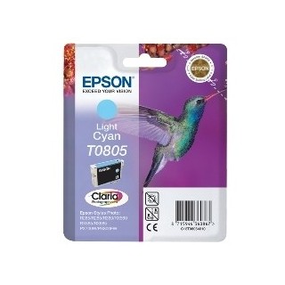 epson cartucho tinta epson t0805 cian claro 7.4ml stylus photo r265    360    rx560    colibri
