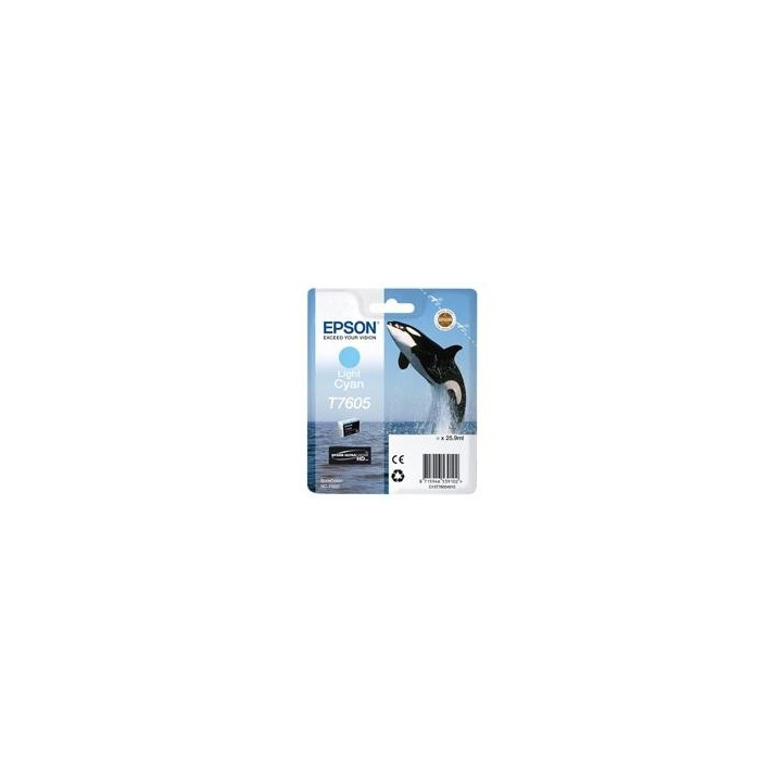 epson cartucho tinta epson t760540  cian claro supercolor p600sc   p600    orca