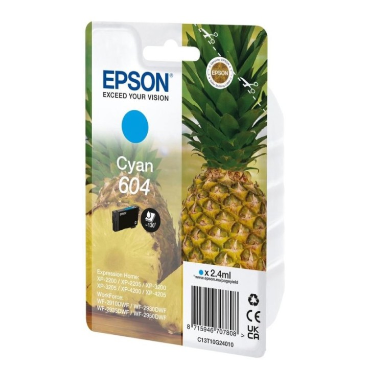 epson cartucho epson 604 cian c13t10g24010 xp2200 wf   2910 pina