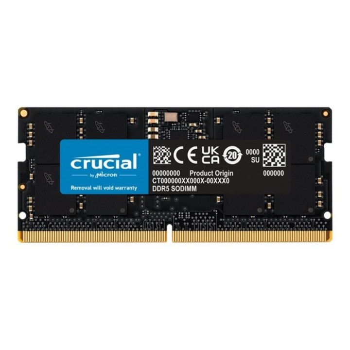 crucial memoria ram ddr5 16gb crucial   sodimm   5600mhz   pc5 44800   cl46   1.1v