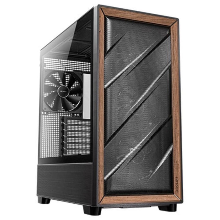 antec caja ordenador gaming antec flux atx plastico negro