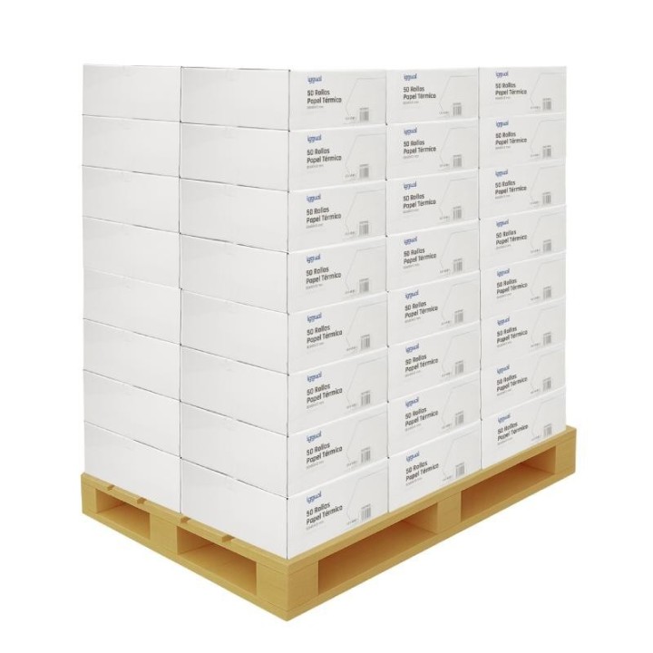 palet 2400 rollos papel t?rmico sin bpa 80x80mm