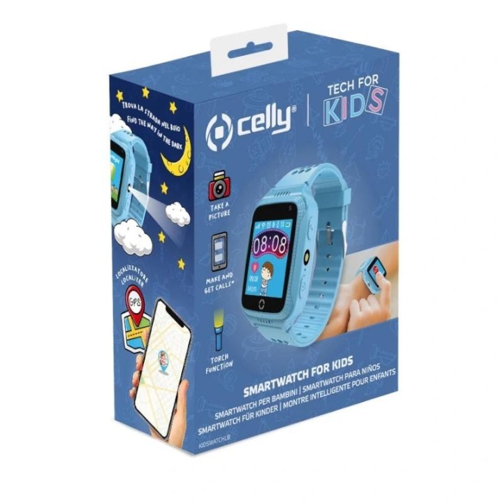 celly smartwatch kids 2g azul
