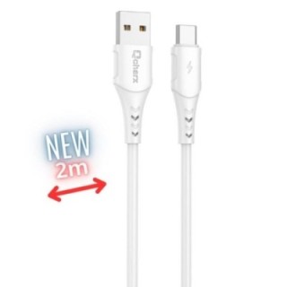 qcharx international cable qcharx athens usb tipo c a usb tipo a   2m   pvc blanco
