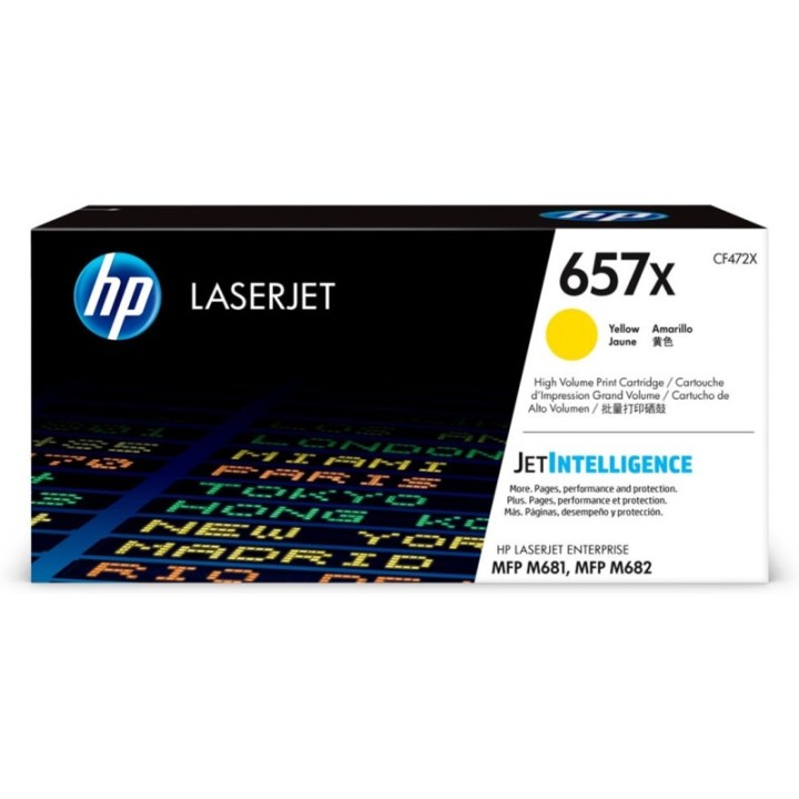 hp toner hp 657x amarillo