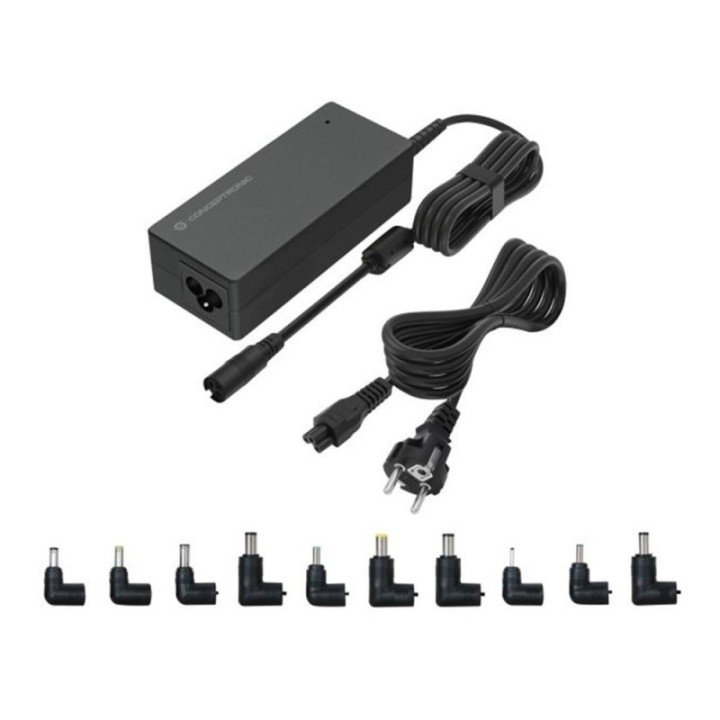 conceptronic cargador universal de portatil conceptronic ozul08b10 90w automatico 15v a 20v 10tips 6