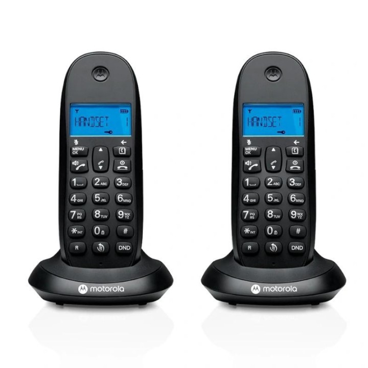motorola c1002 cb+ telefono dect negro duo