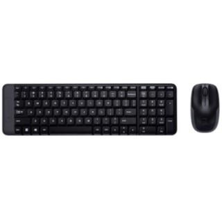 logitech teclado + mouse logitech mk220 wireless inalambrico negro portugues