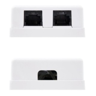 nanocable roseta superficie cat.6 utp 2tomas blanc