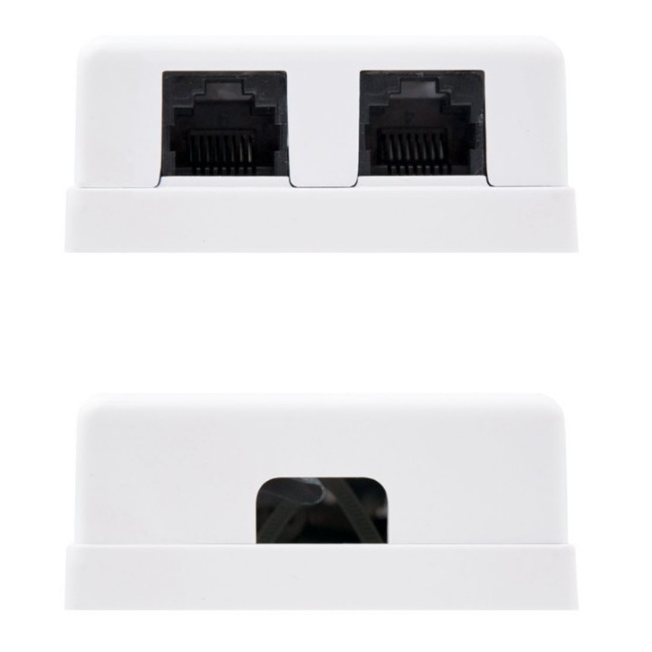 nanocable roseta superficie cat.6 utp 2tomas blanc