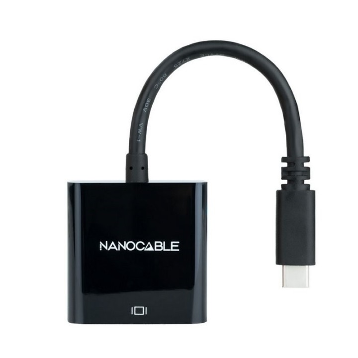 nanocable conversor usb c/m a hdmi/h negro 15cm