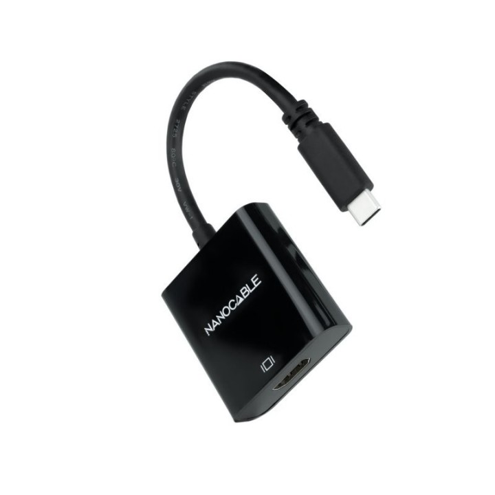 nanocable conversor usb c/m a hdmi/h negro 15cm