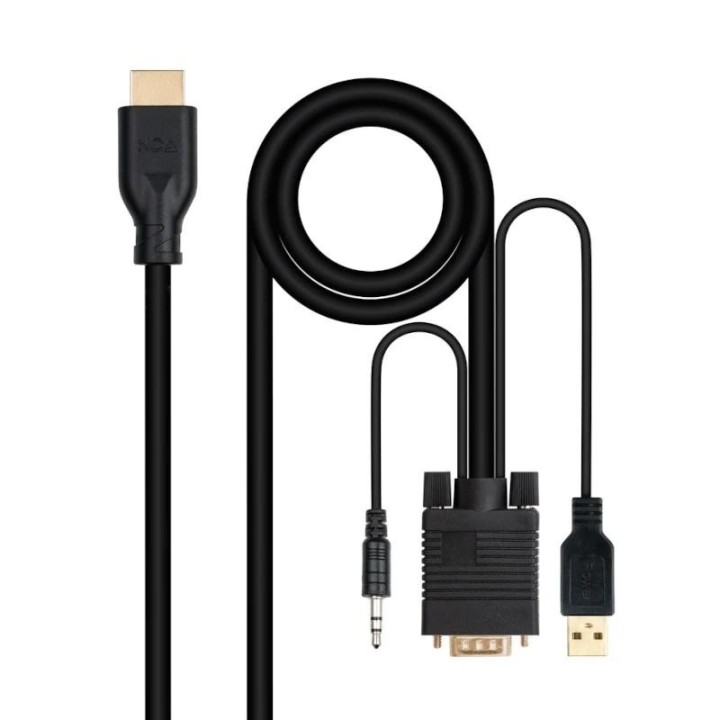 nanocable conversor vga+audio a hdmi m m 1,8 m