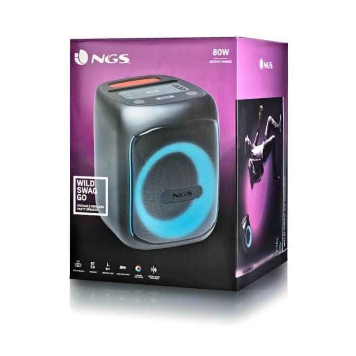 ngs altavoz portatil bt tws 80w bat usb auxin tf